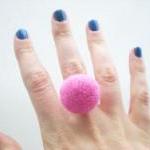 Pastel Pink Ring - Needle Felted Baby Pink Ring